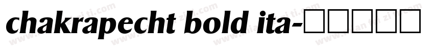 chakrapecht bold ita字体转换